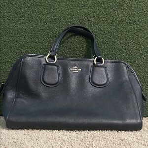 Coach Navy Leather Satchel